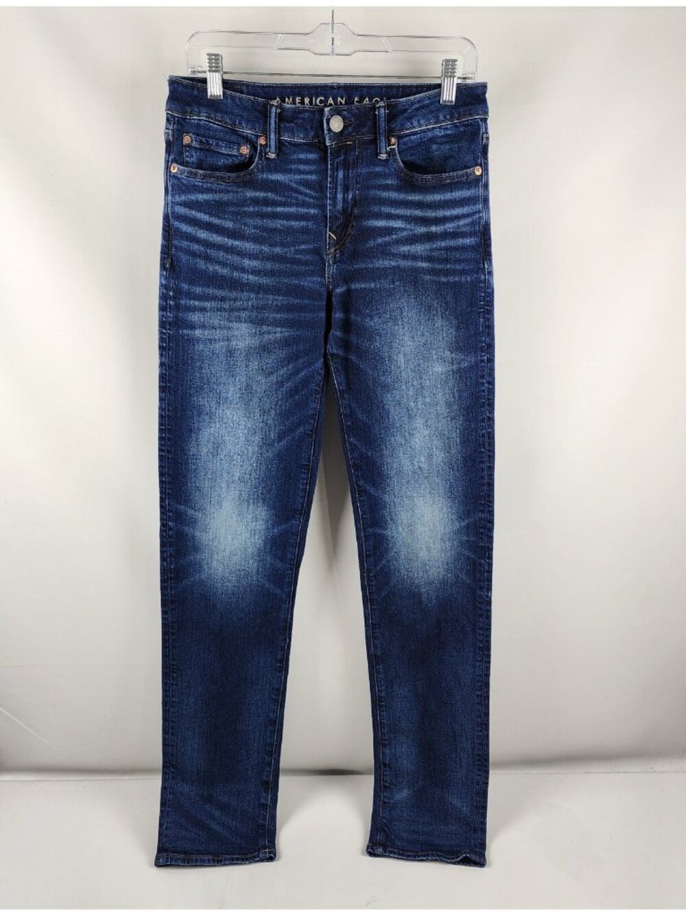 American Eagle Jeans Mens 30x35 Blue Airflex + Slim Straight Denim